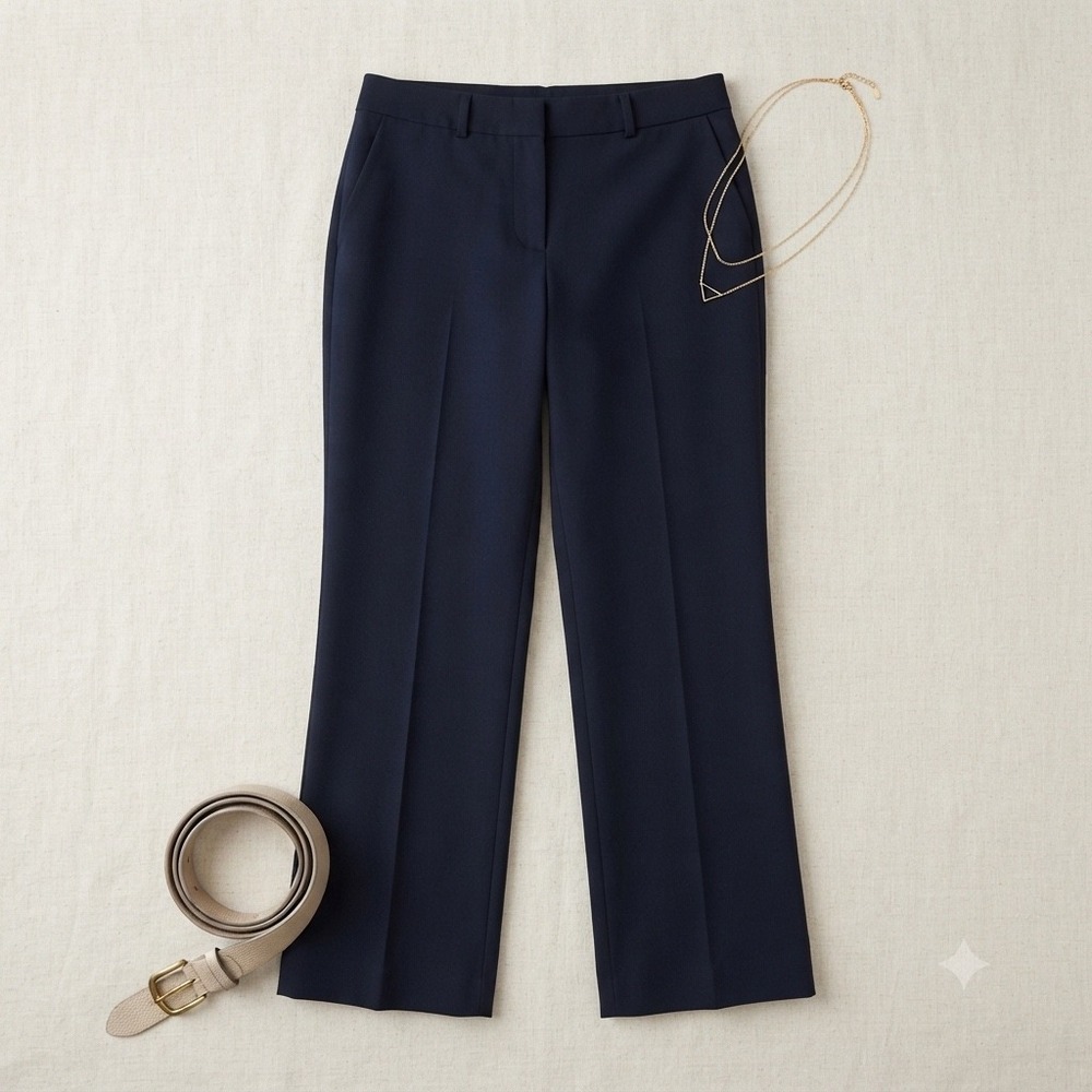 Apt. 9 Torie Straight Dress Pants Women 12P Black Curvy Mid Rise Office Workwear